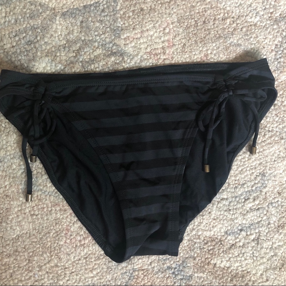 Robin Picconi Striped Black Bikini Bottom